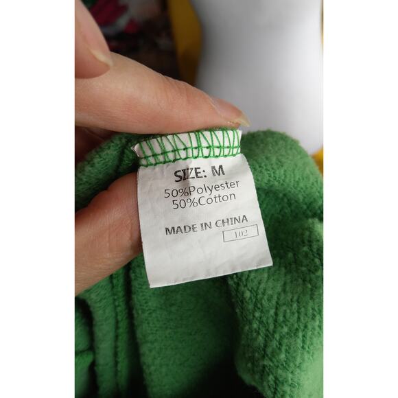 Kelly Green French terry hoodie oversized pullover size M cotton blend comfy - Picture 4 of 9